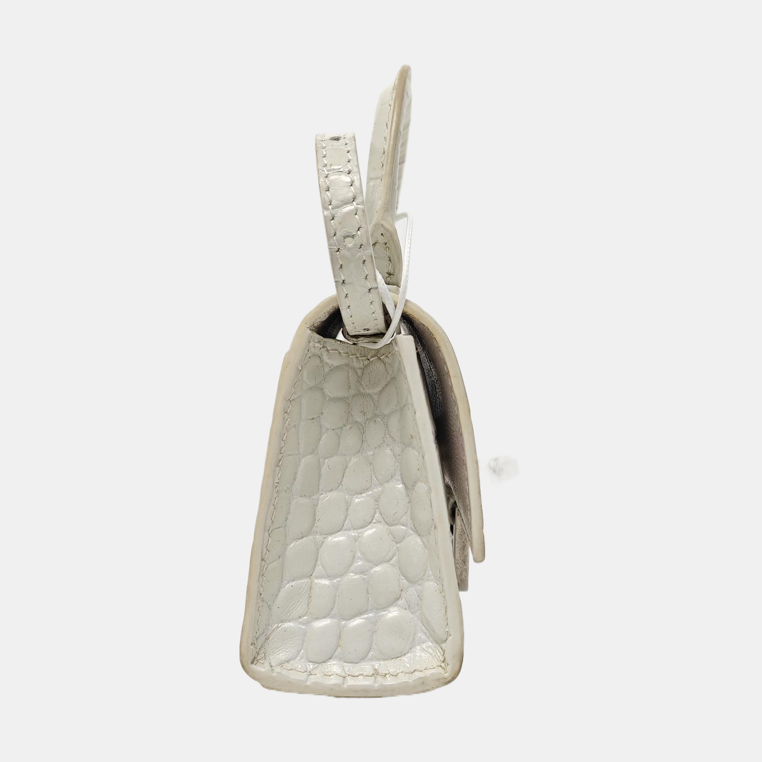Hourglass Mini Calfskin White