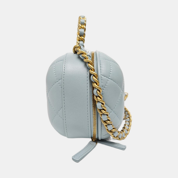 Quilted Lambskin Shoulder Bag Blue