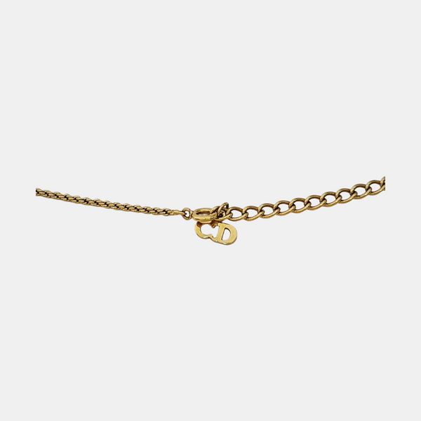 CD Navy Metal Gold Necklace