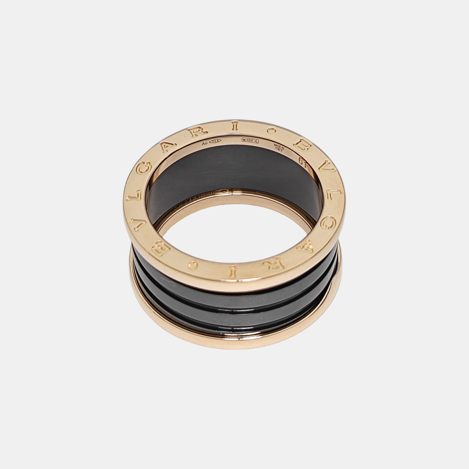 B.ZERO1 18k Rose Gold Ring EU 61