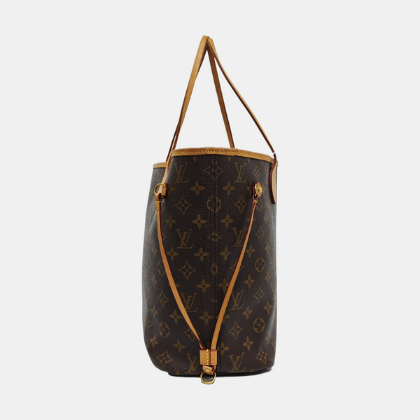 NEVERFULL MM Monogram Coated Canvas Brown