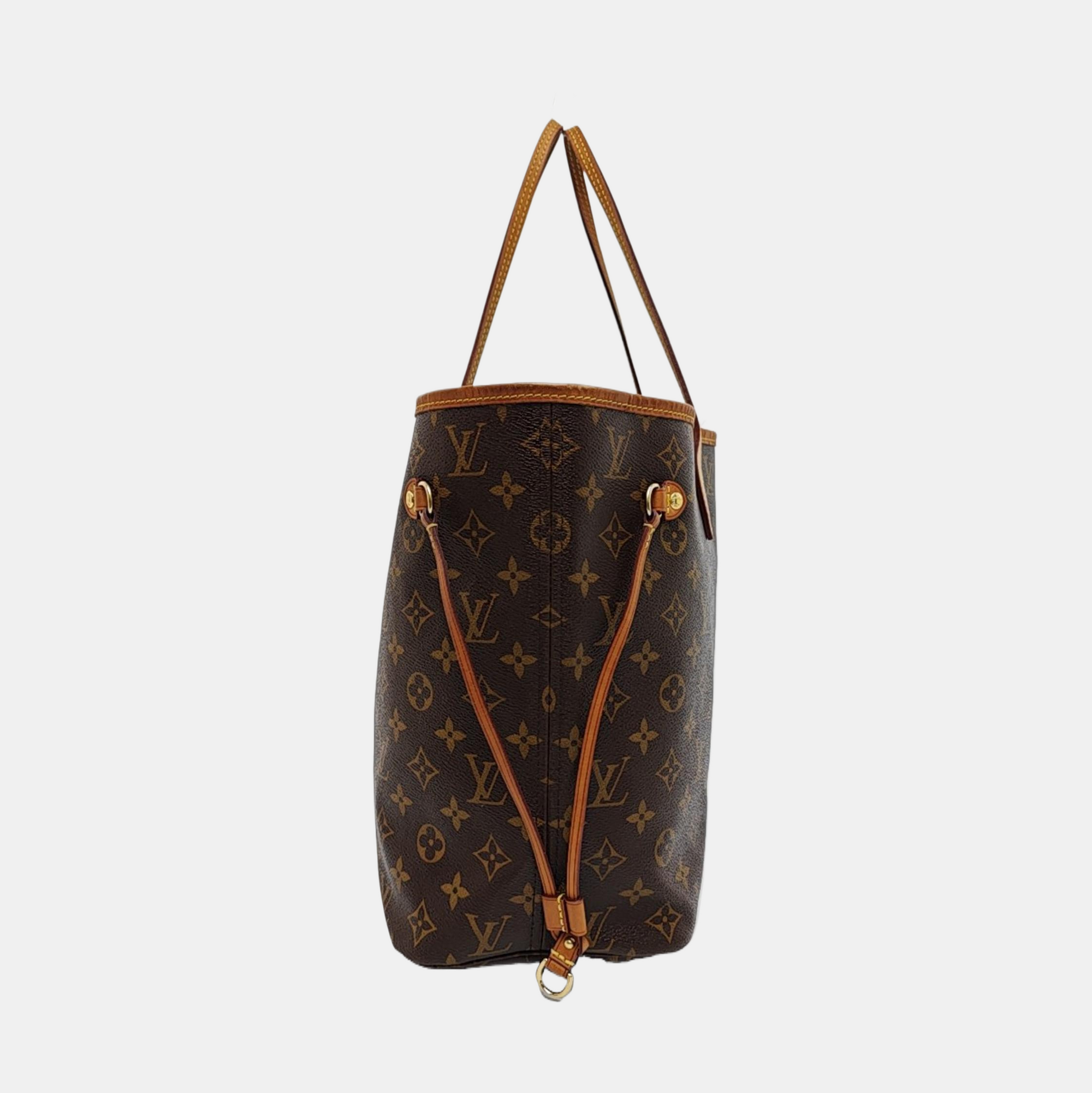 NEVERFULL MM Monogram Coated Canvas Brown