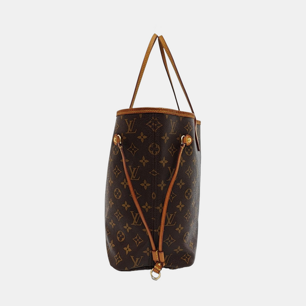 NEVERFULL MM Monogram Coated Canvas Brown