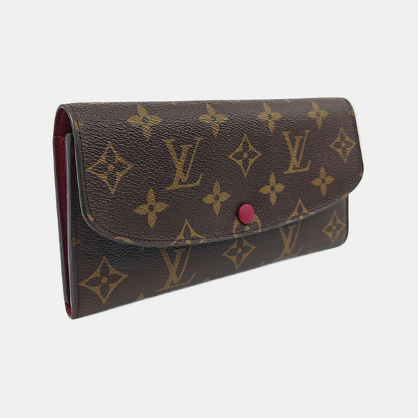 EMILIE Monogram Coated Canvas Brown Wallet