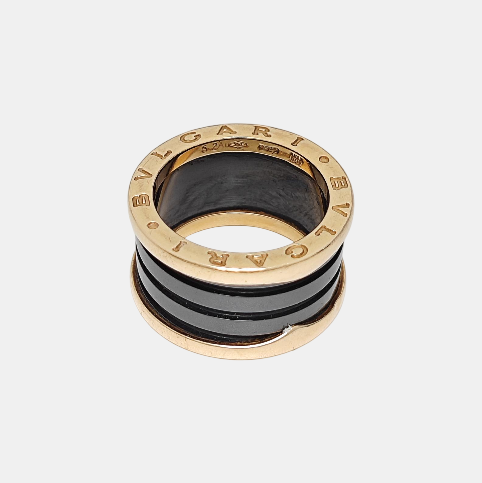 B.ZERO1 18k Rose Gold Ring EU 52