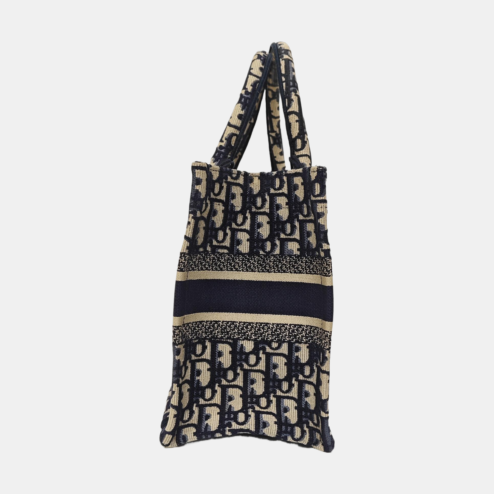 Book Tote Small Oblique Canvas Blue