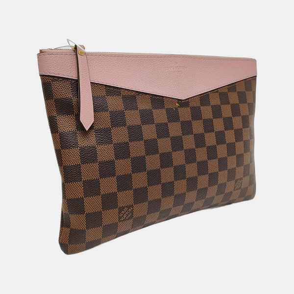 DAILY Damier Ebene Coated Canvas Brown