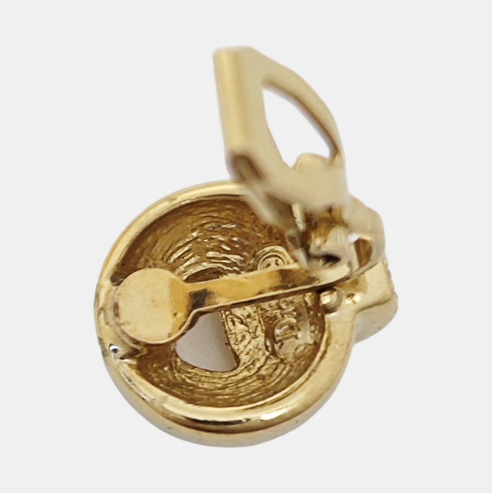 Metal Gold Clip On Earrings