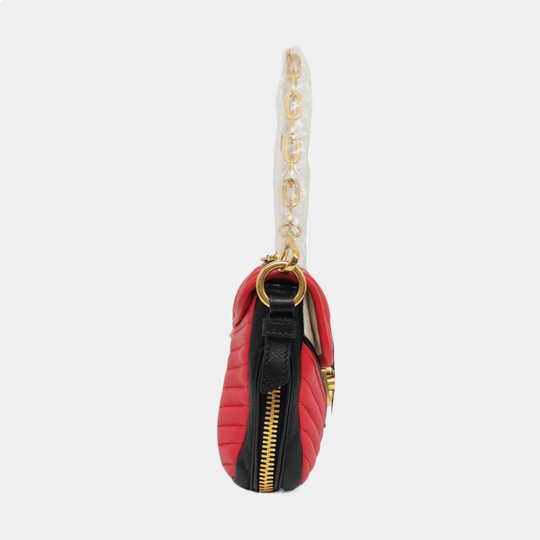 Quilted Lambskin Shoulder Bag Red
