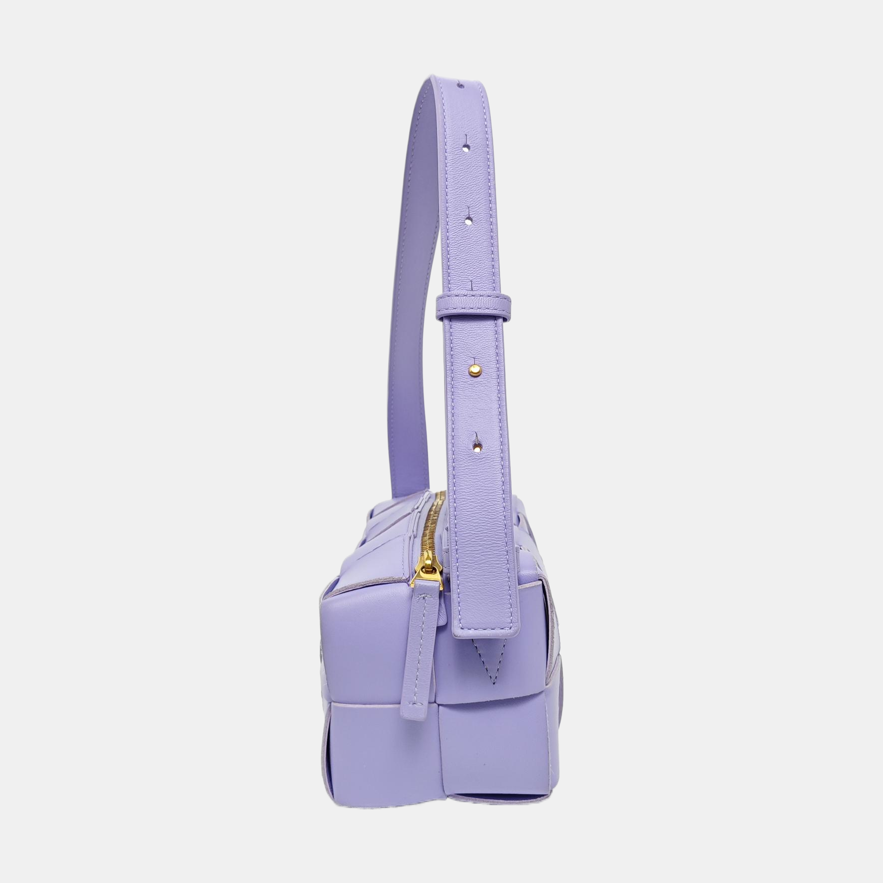 Authenticated pre-owned  Intrecciato Small Lambskin Purple - Top Handle Bag at Looply