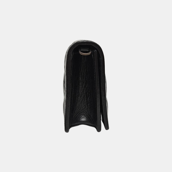 Quilted Calfskin Shoulder Bag Black