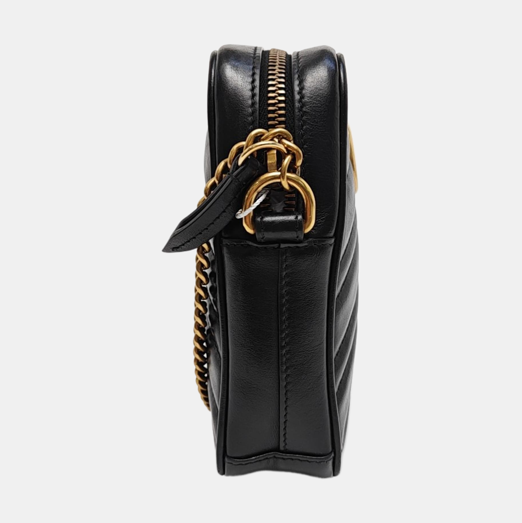 GG Marmont Mini Quilted Calfskin Black