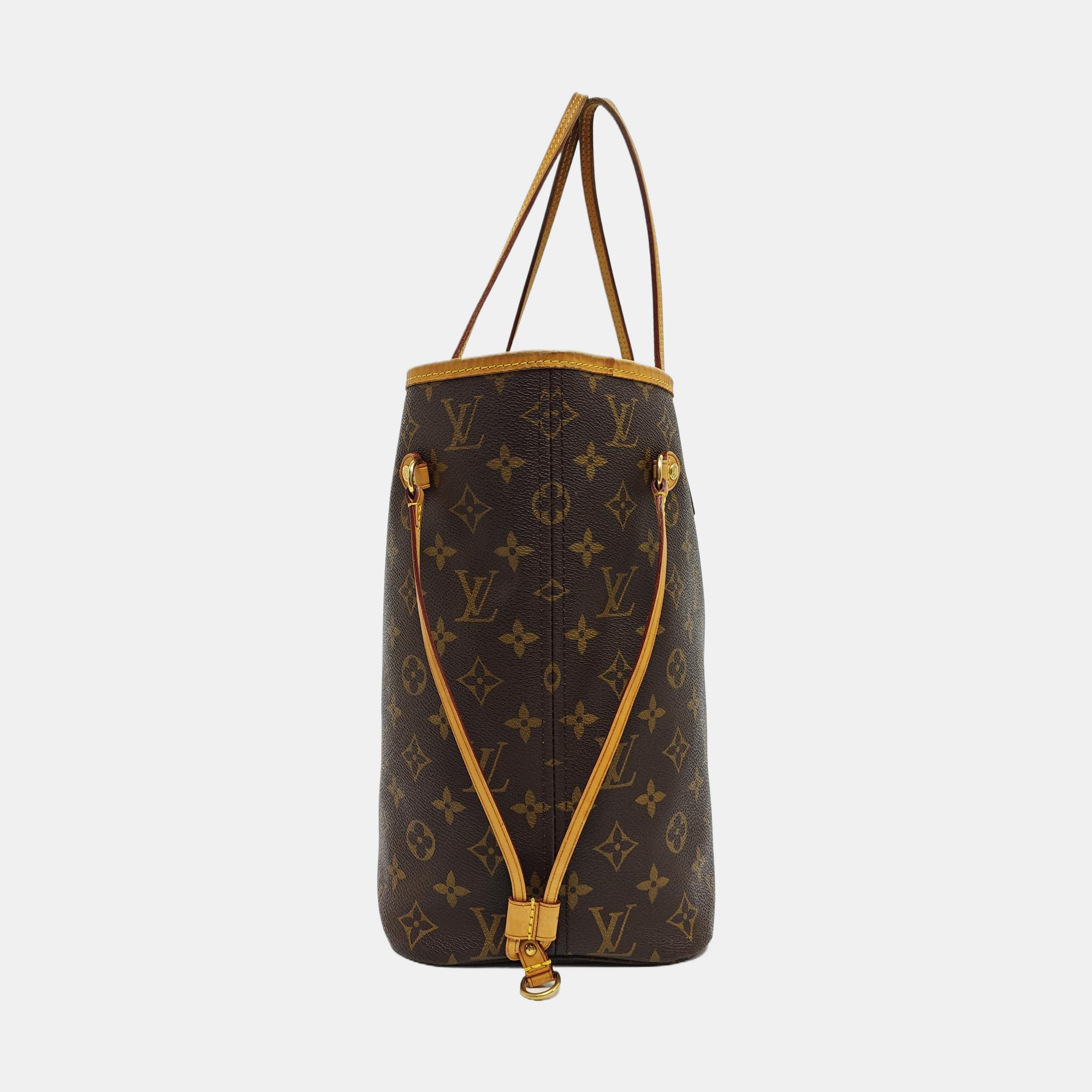 NEVERFULL MM Monogram Coated Canvas Brown