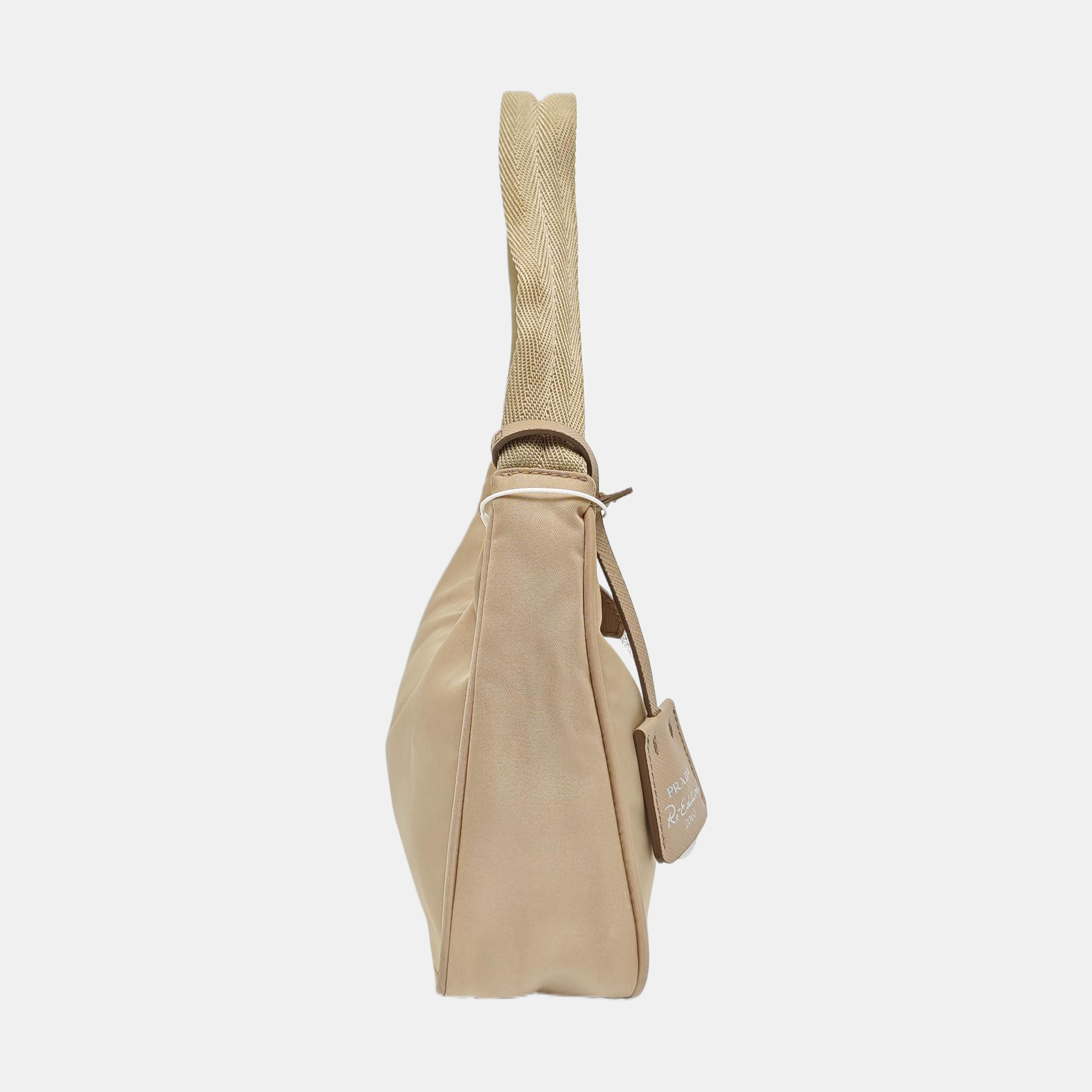 Authenticated pre-owned  Re-Edition2000 Mini Nylon Beige - Top Handle Bag at Looply