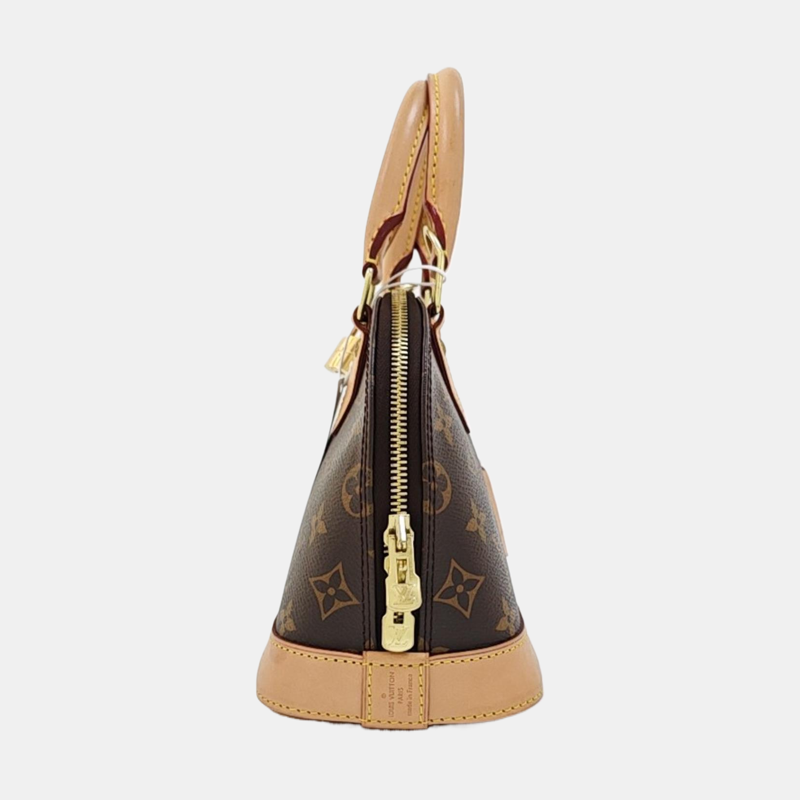 ALMA BB Monogram Coated Canvas Brown