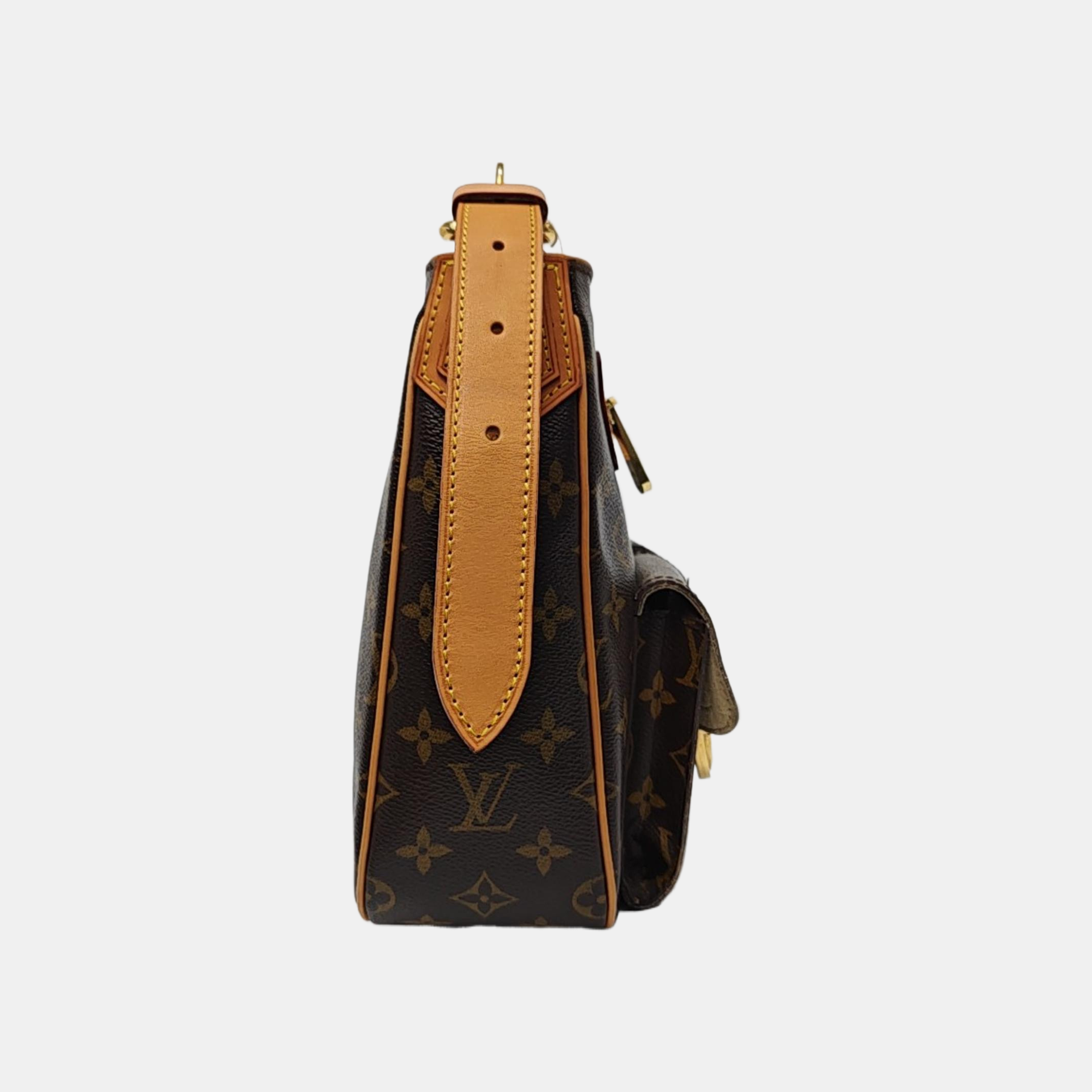 HUDSON GM Monogram Coated Canvas Brown