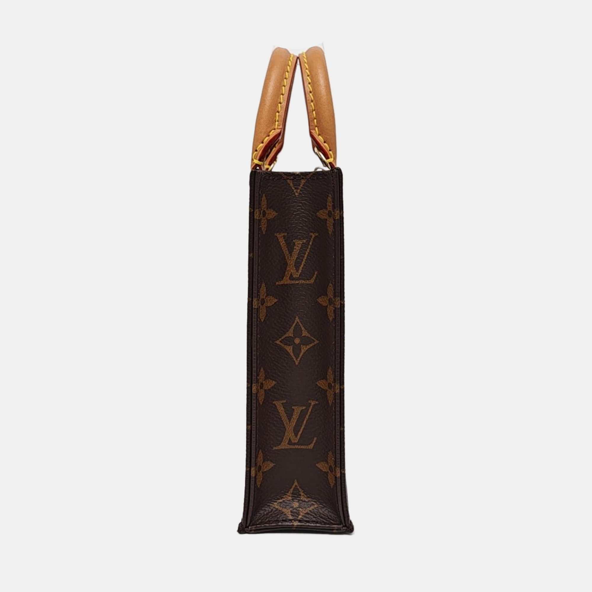 SAC PLAT Mini Monogram Coated Canvas Brown