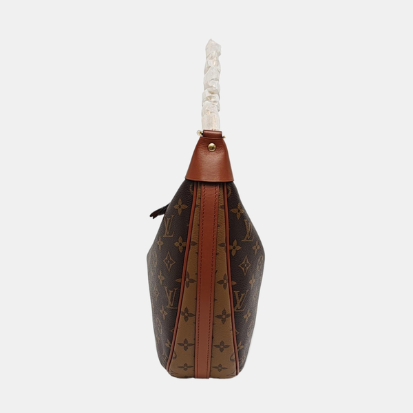 LOOP HOBO Monogram Coated Canvas Brown