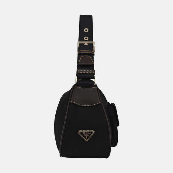 Nylon Shoulder Bag Black
