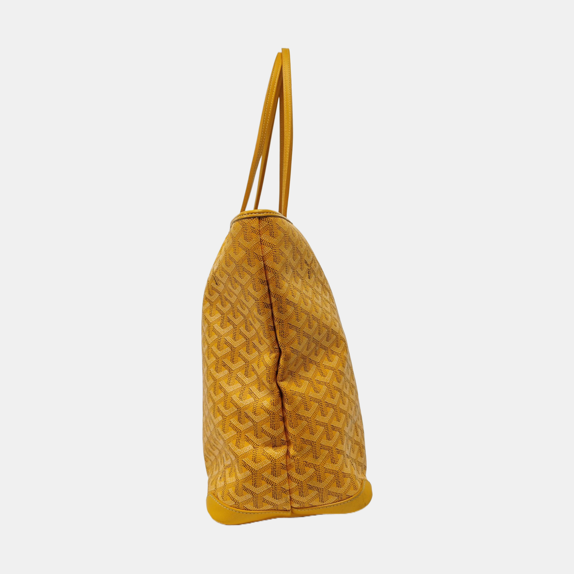 Coated Canvas Shoulder Bag Yellow