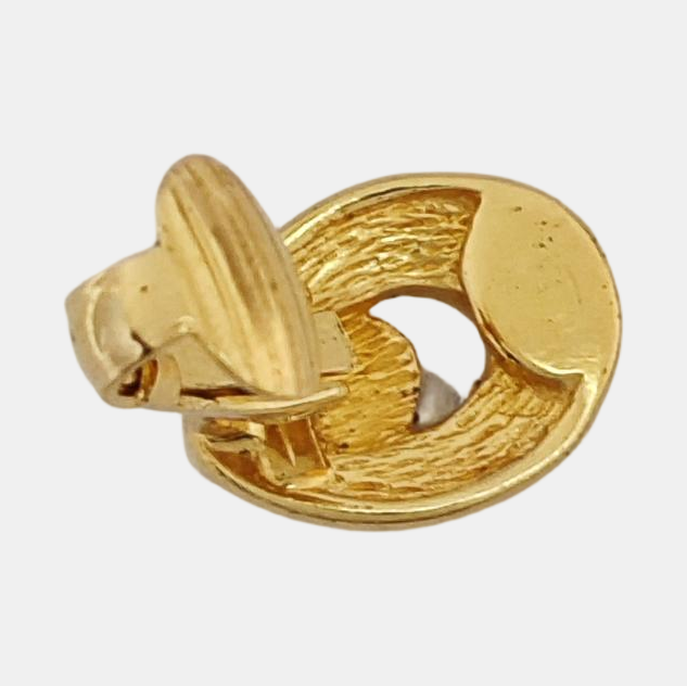 Metal Gold Clip On Earrings