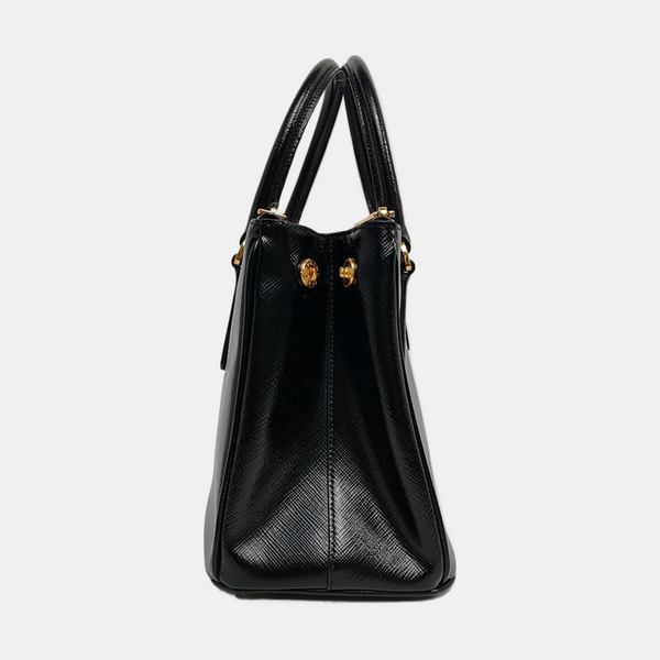 Galleria Small Saffiano Calfskin Black