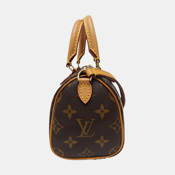 SPEEDY Nano Monogram Coated Canvas Brown