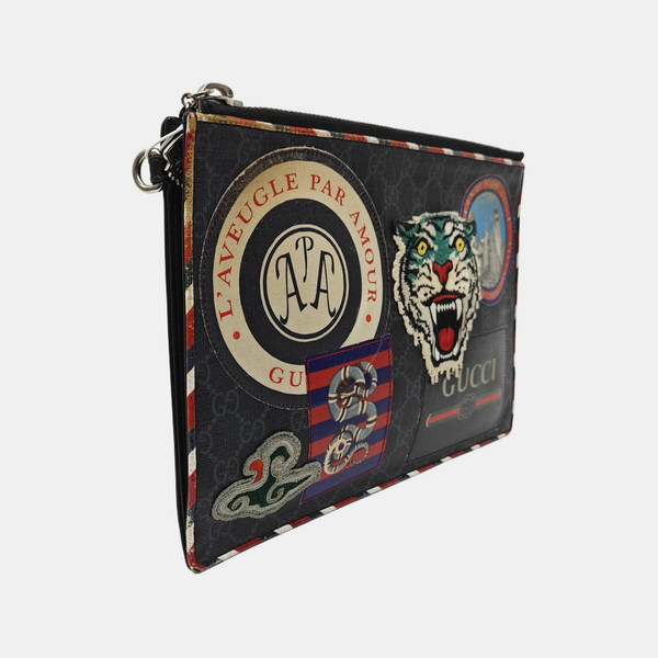 Courrier Monogram Coated Canvas Black