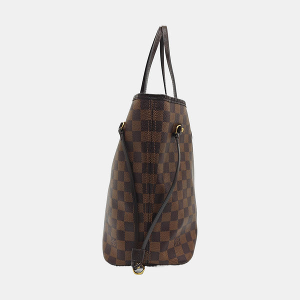 NEVERFULL MM Damier Ebene Coated Canvas Brown