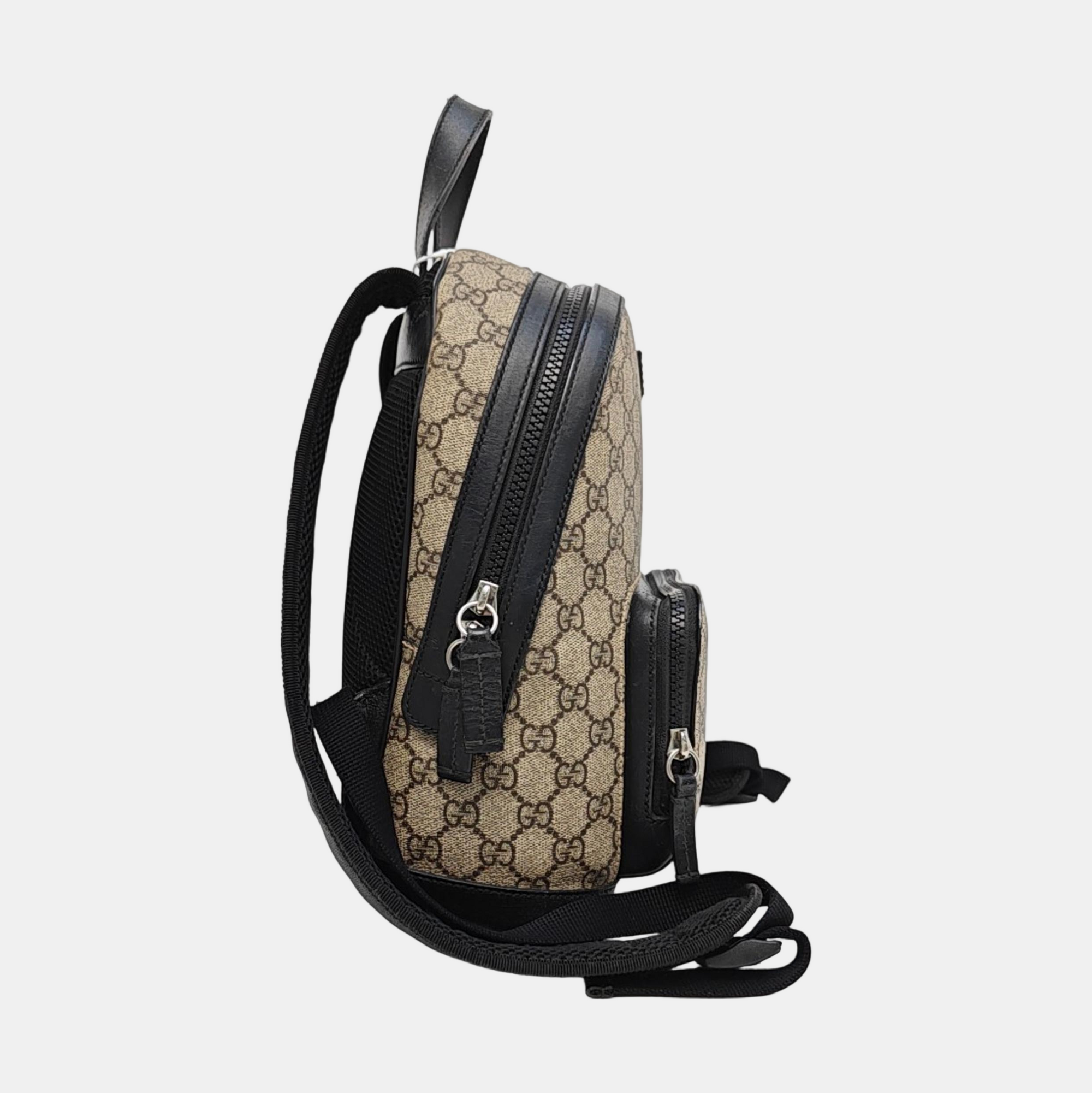 Monogram Coated Canvas Backpack Small Brown