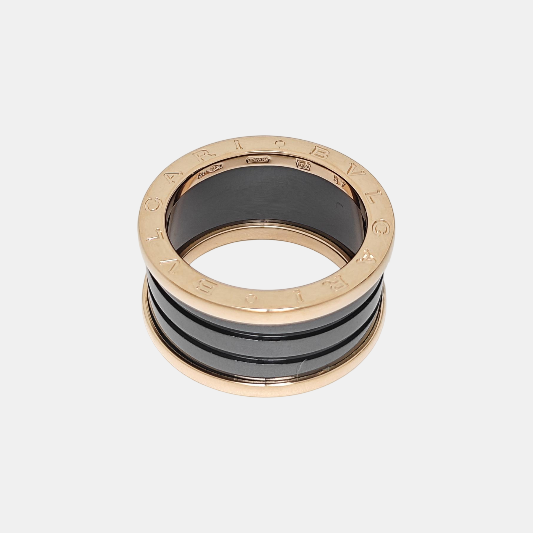 B.ZERO1 18k Rose Gold Ring EU 57
