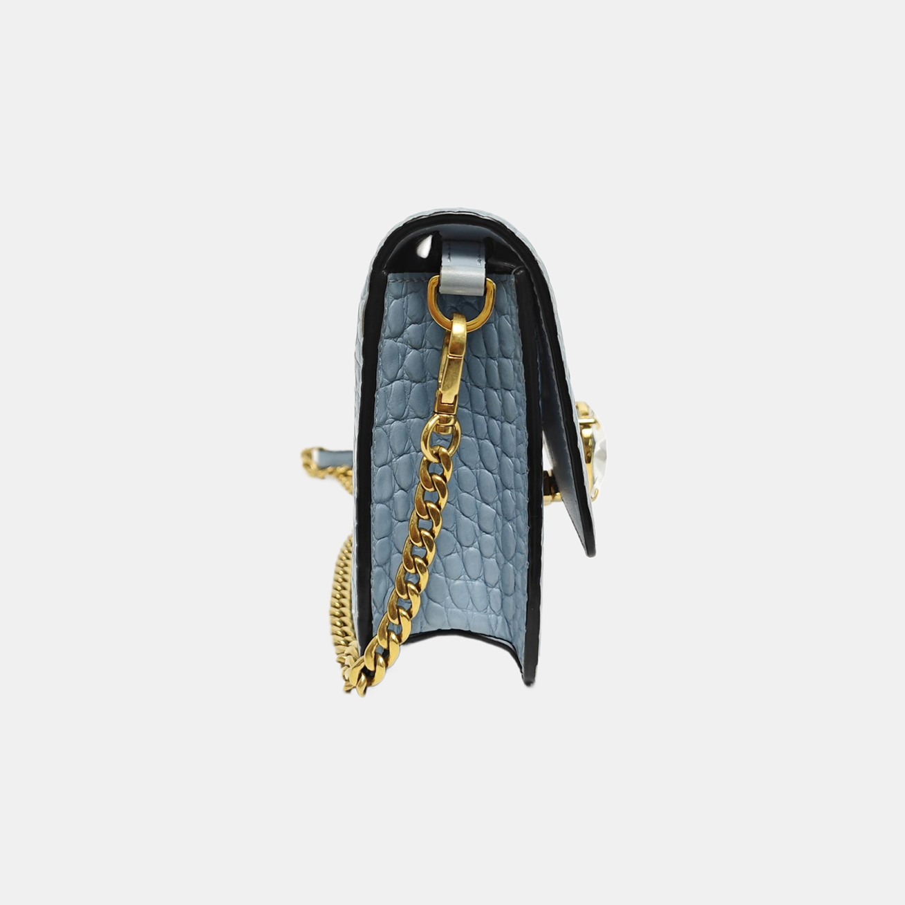 Calfskin Shoulder Bag Blue