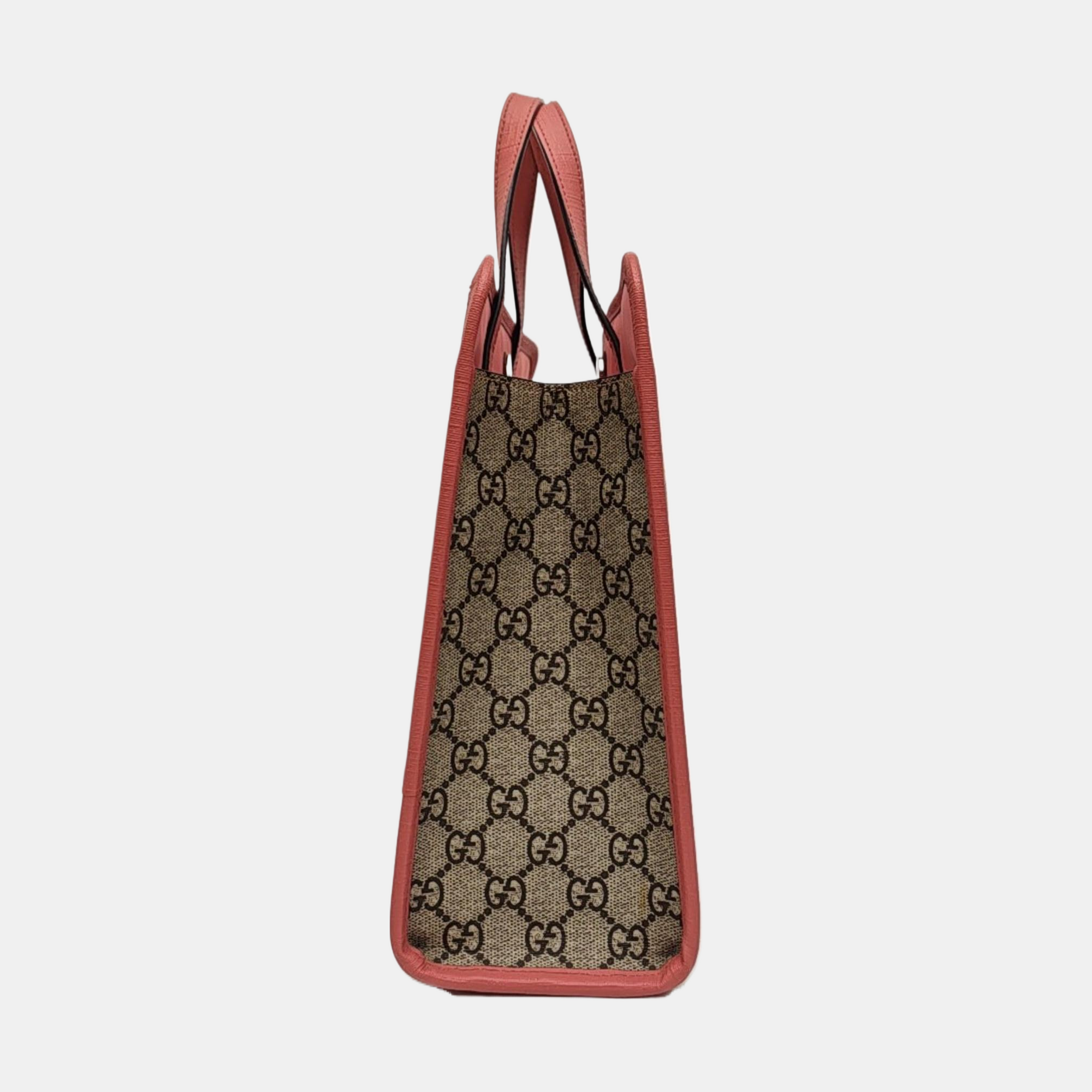 Monogram Coated Canvas Tote Bag Beige