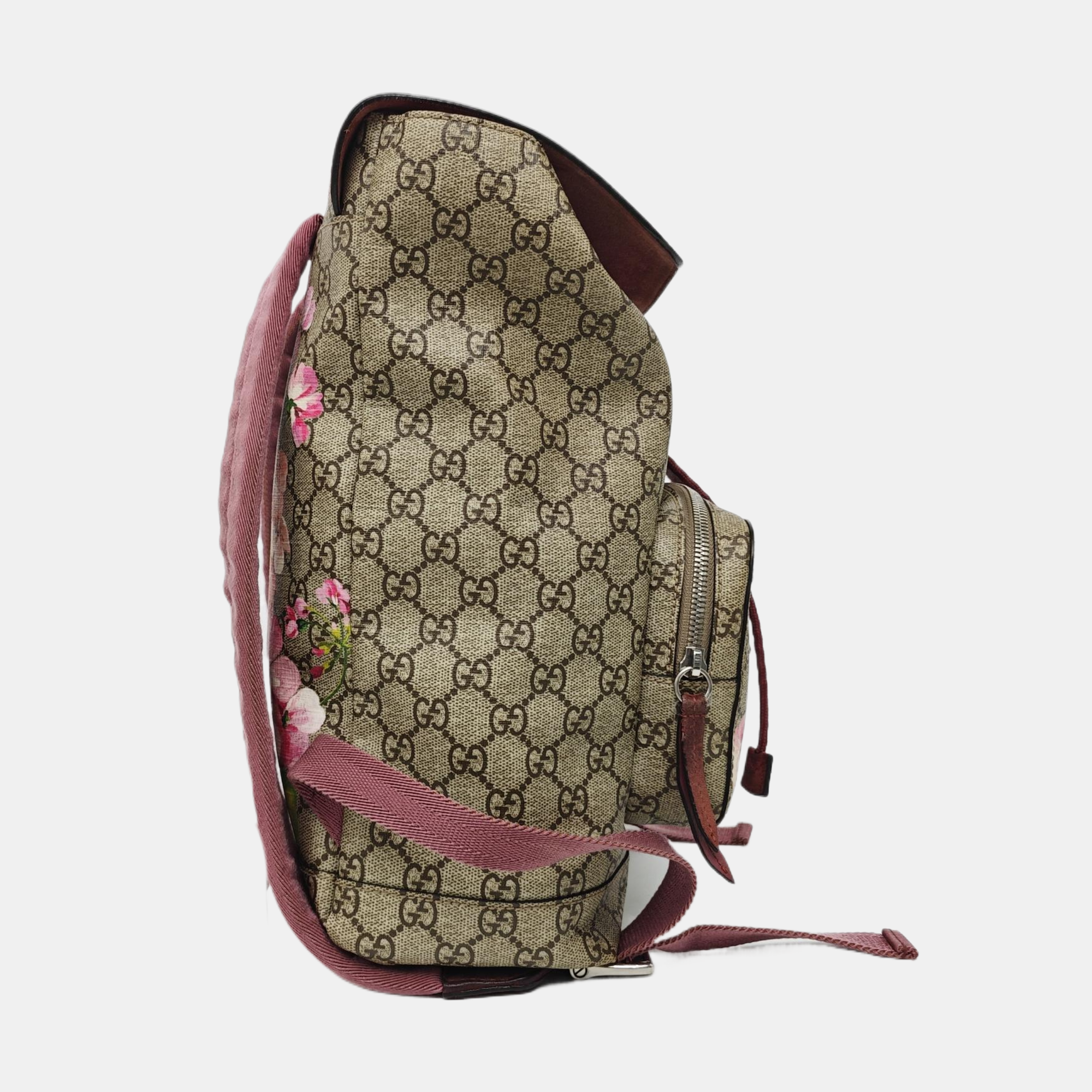GG Blooms Monogram Coated Canvas Beige