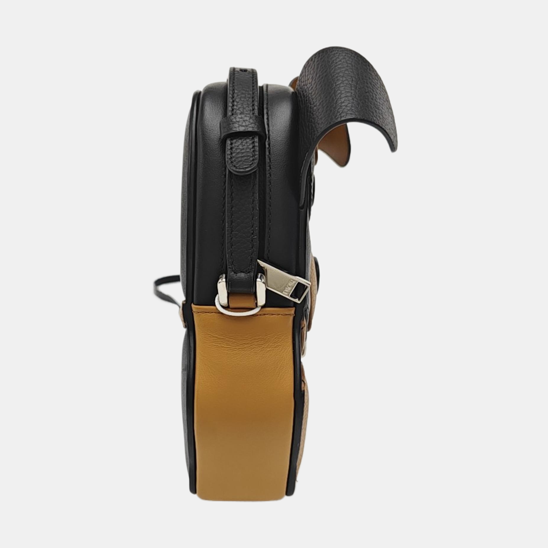 Calfskin Shoulder Bag Mini Brown
