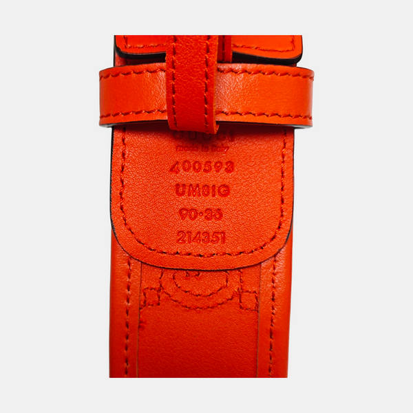 Leather Belt Orange