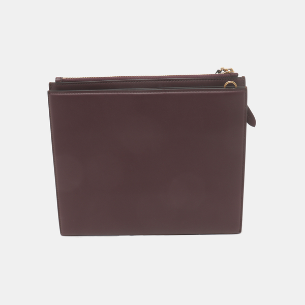 Authenticated pre-owned  Gancini Calfskin Burgundy - Shoulder Bag at Looply
