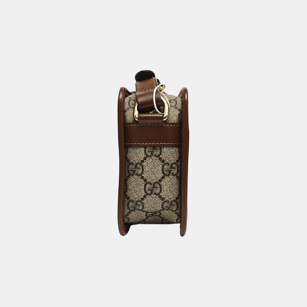 GG Supreme Mini Monogram Coated Canvas Beige