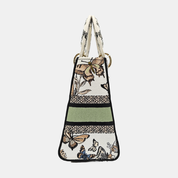 Lady D-Lite Medium Canvas Beige