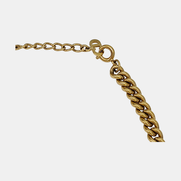 Twist Round Metal Gold Necklace