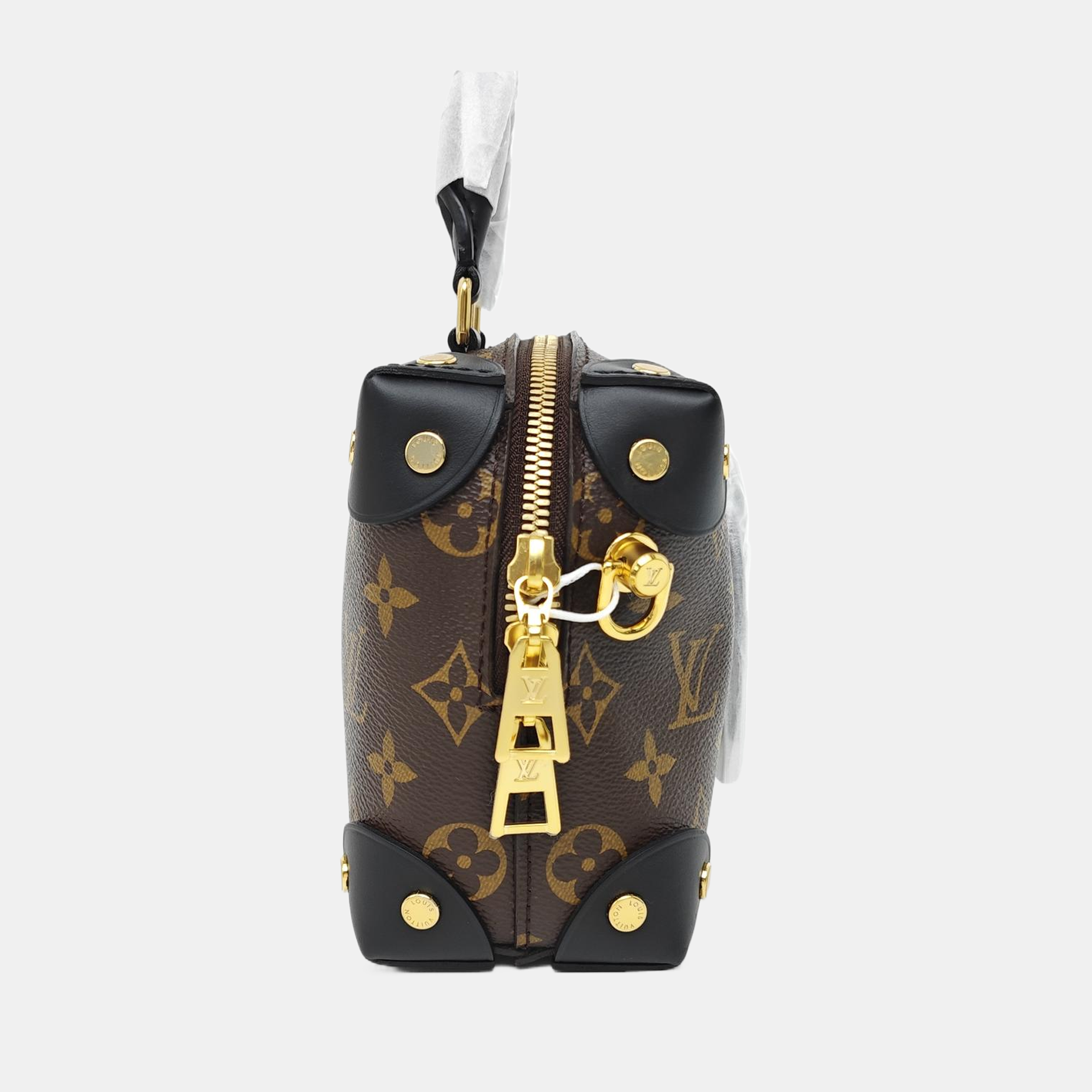 PETITE MALLE Monogram Coated Canvas Brown