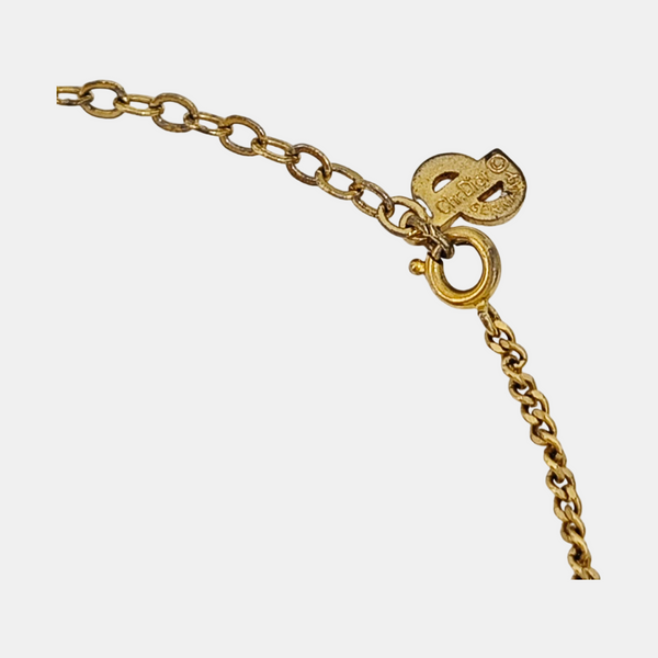 Dior Oblique Metal Gold Necklace