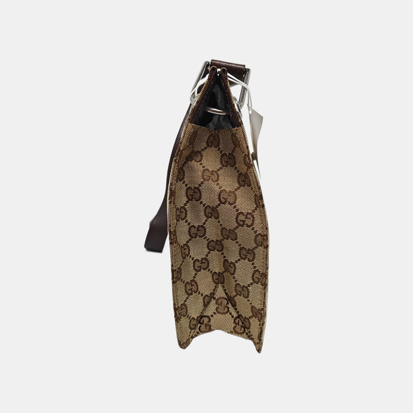 Monogram Canvas Shoulder Bag Brown