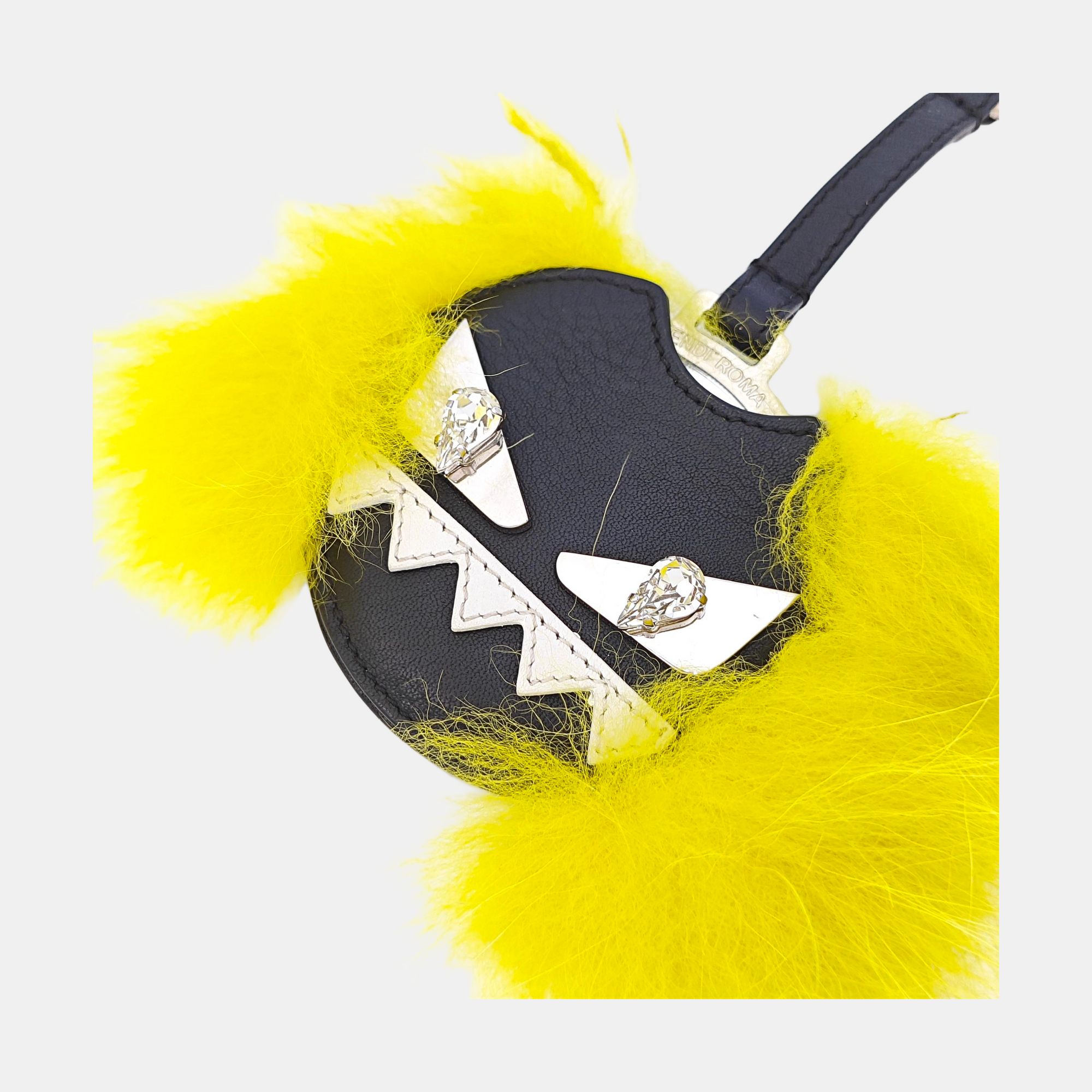 Leather Bag Charm Black