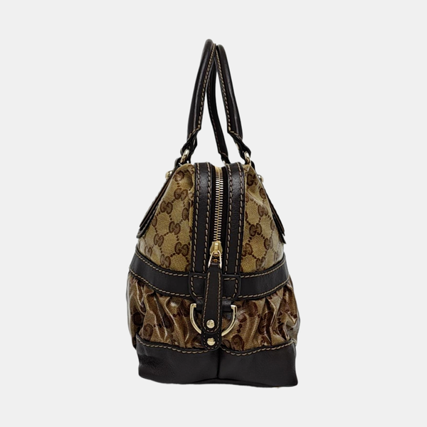 Monogram Coated Canvas Tote Bag Brown