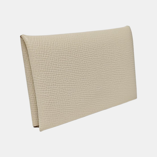 Calvi Epsom White Card Holder