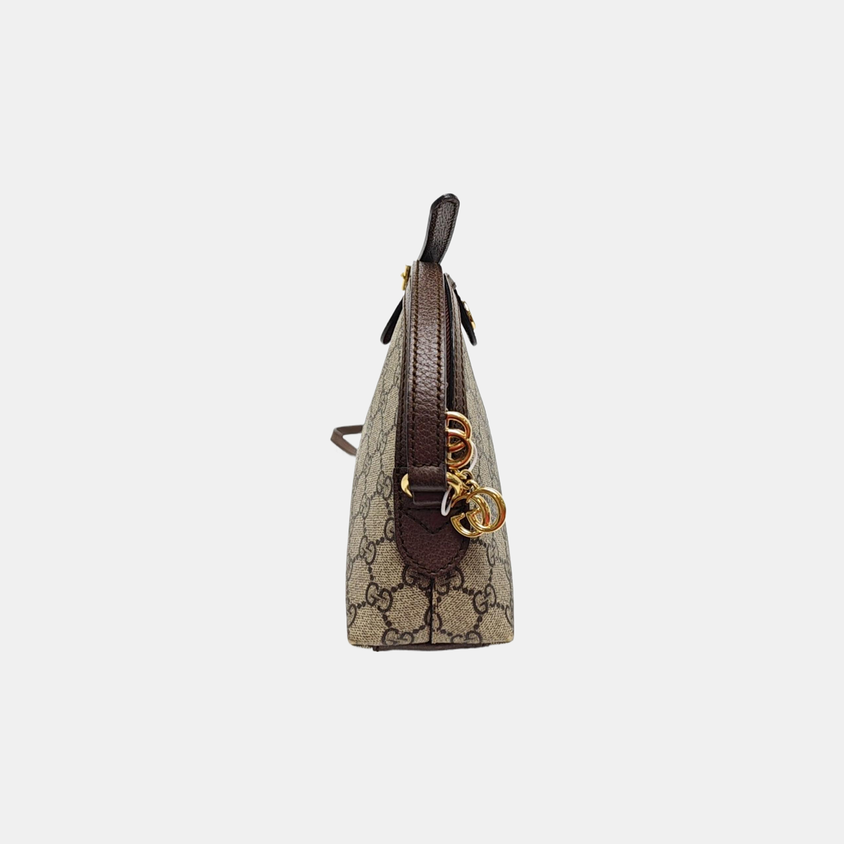 Ophidia Small Monogram Coated Canvas Beige