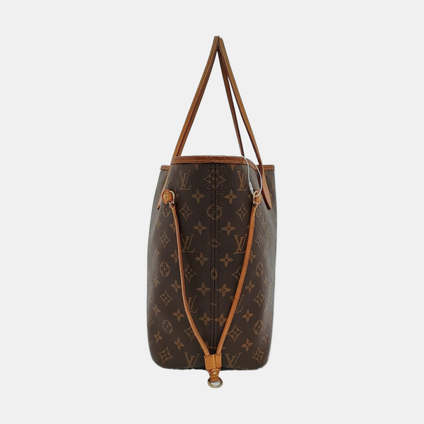 NEVERFULL MM Monogram Coated Canvas Brown