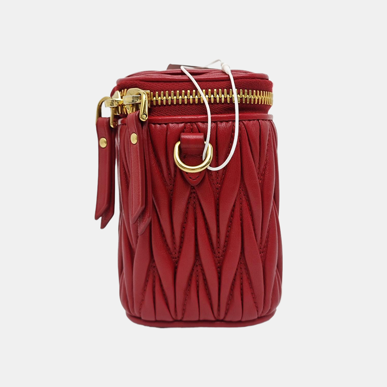 Matelassé Mini Quilted Lambskin Red