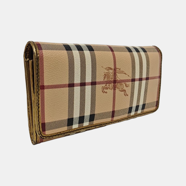 Coated Canvas Wallet Beige
